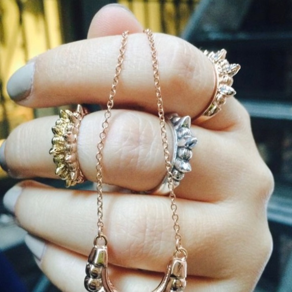 Pamela Love Pave Thin Tribal Spike Ring size 6
